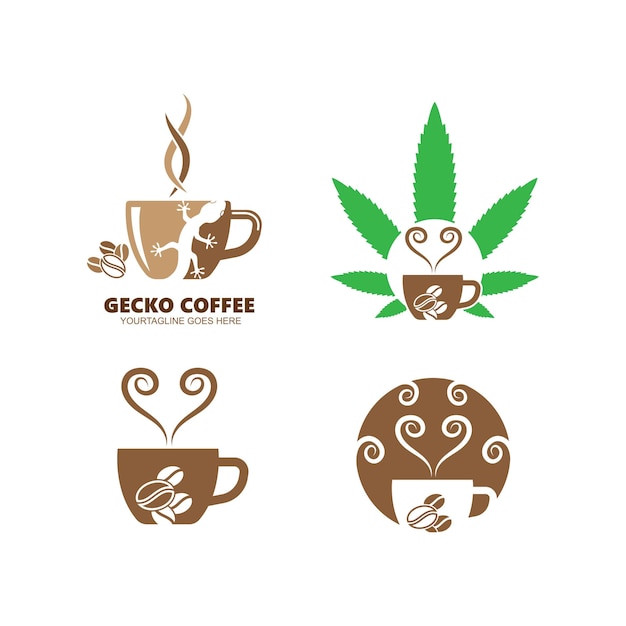 Coffee cup template vector icon