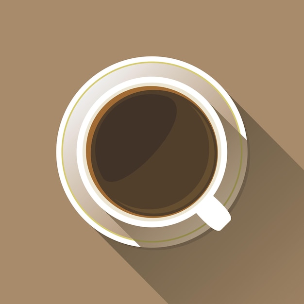 coffee cup top view flat icon