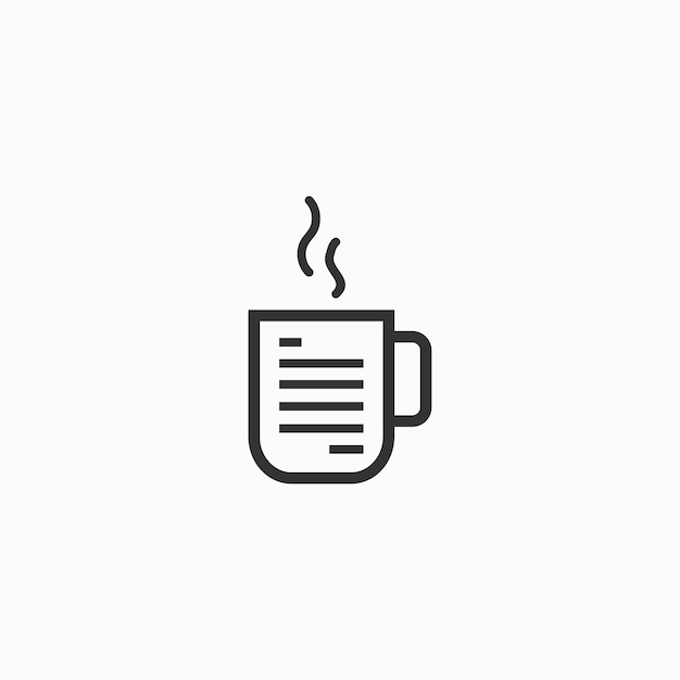 coffee cup wih paper logo design