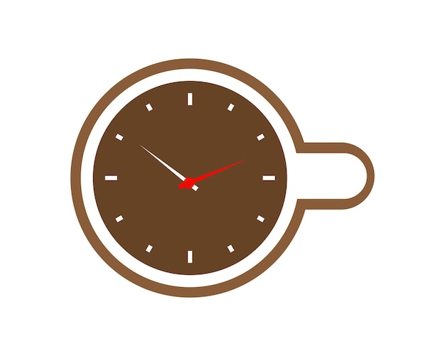 Coffee cup with clock inside