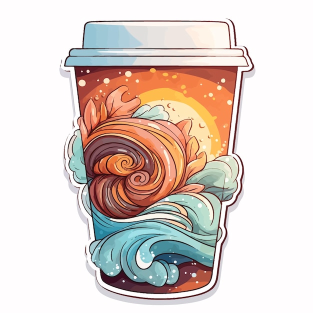 Vector coffee cup