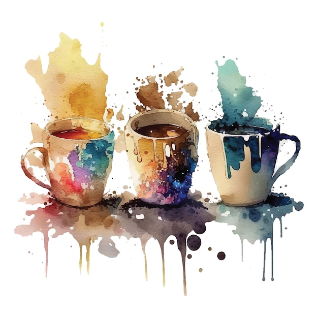 coffee cups illustration coffee cup watercolor 5