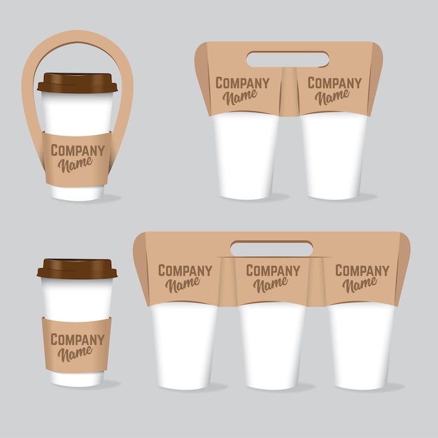 Vector coffee cups  illustration