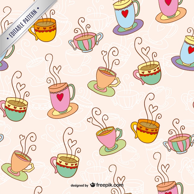 Coffee cups pattern