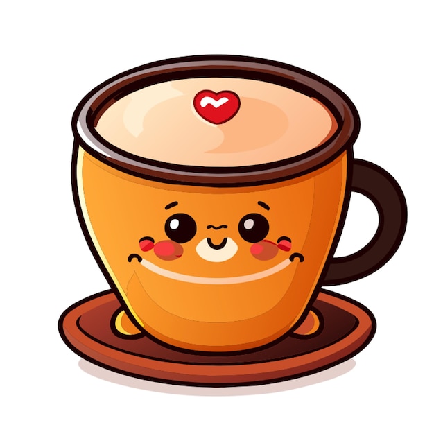 coffee cute coffee of coffee cup vector illustration