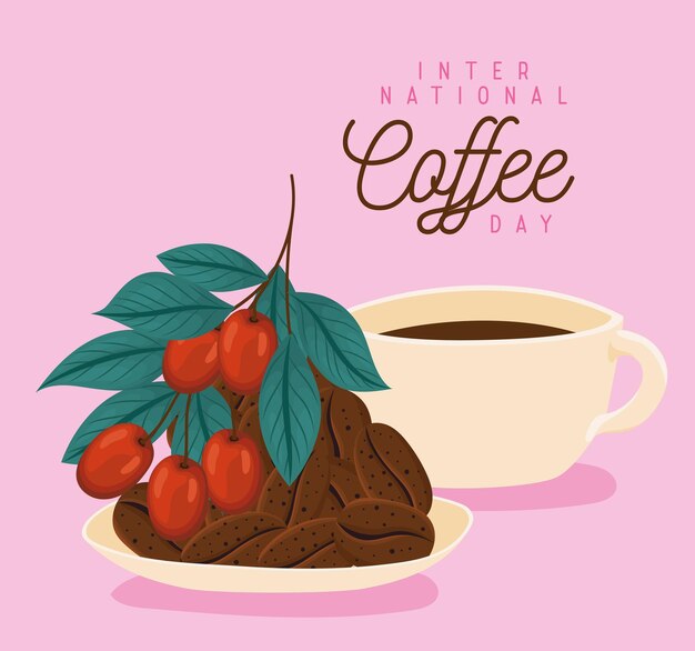 Coffee day illustration