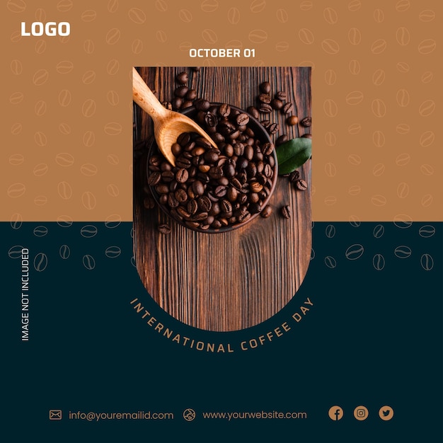 Coffee day instagram post template