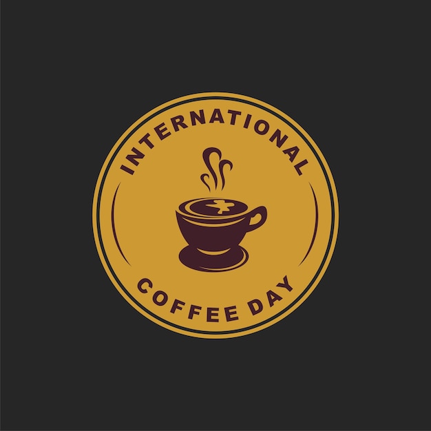 Vector coffee day international logo