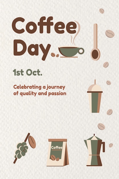 Vector coffee day poster design vector