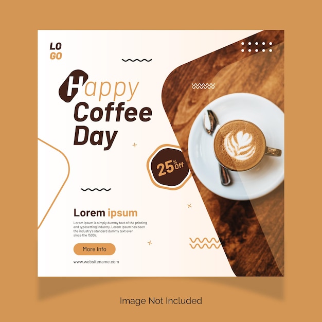 Coffee Day Social Media Post Banner Template