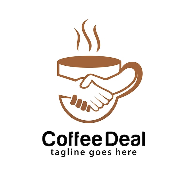 Coffee deal logo design template