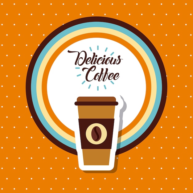 Coffee delicious flat illustration