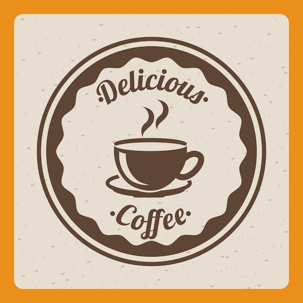 coffee design over gray background vector illustration