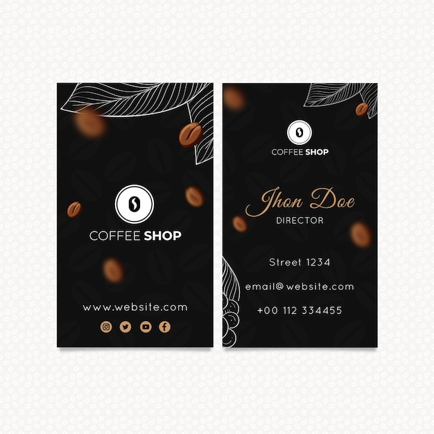 Coffee double-sided business card