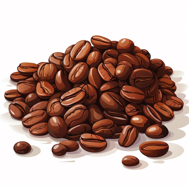 coffee drink bean seed isolated food espresso caffeine illustration ingredient roasted ve