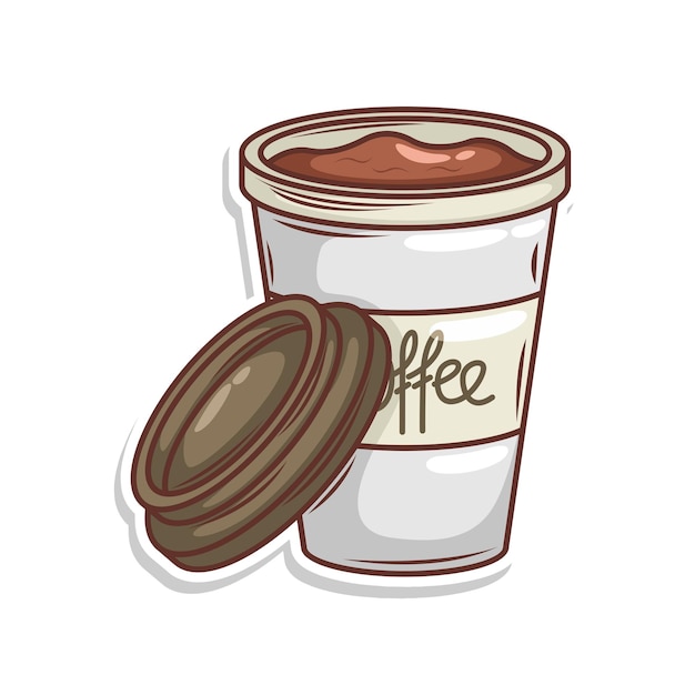 Coffee drink in cup illustration