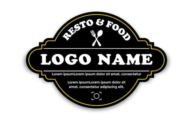 Vettore logo del ristorante cibo bevanda caffè modificabile