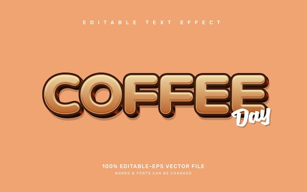 Coffee editable text effect template