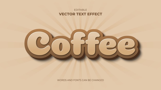 coffee editable text effect