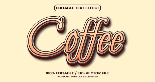 Coffee editable text effect