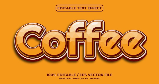 Caffè testo modificabile effetto