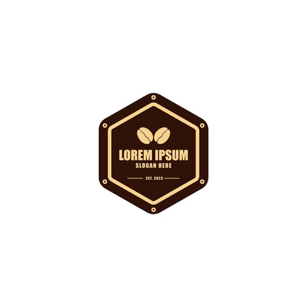 Coffee emblem logo design