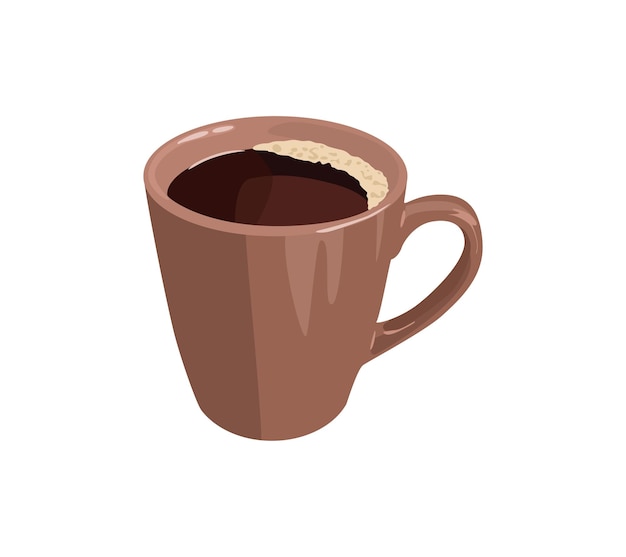 coffee espresso or americano in brown cup