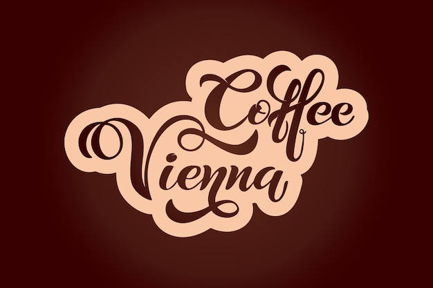 Vettore logo del caffè espresso tipi di caffè lettere scritte a mano elementi di progettazione modello e concetto per il menu del caffè pubblicità del caffè illustrazione vettoriale