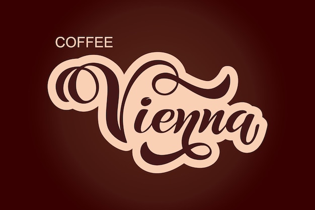 Coffee Espresso logo Types of coffee Handwritten lettering design elements Template and concept for cafe menu coffee house shop advertising coffee shop Vector illustration