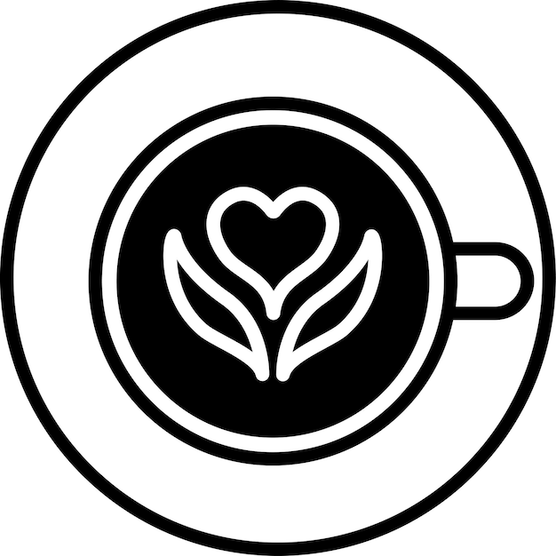 Coffee glyph en lijnvector illustratie