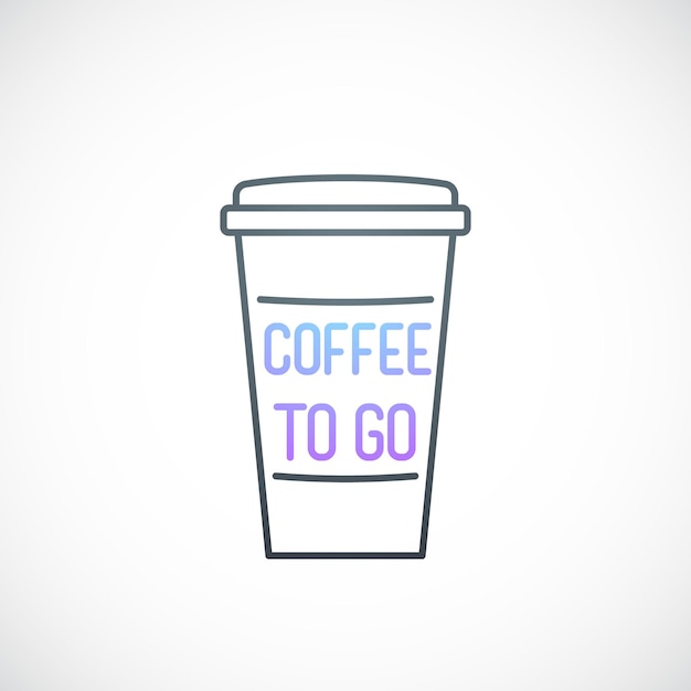 Vector coffee to go emblem