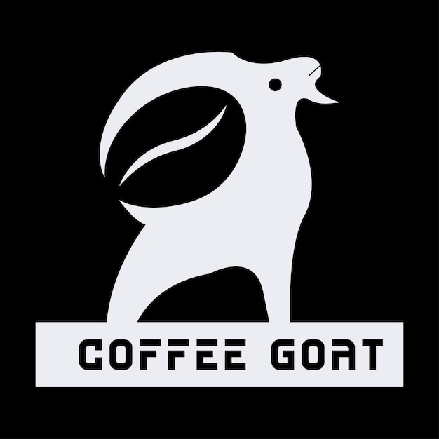 ベクトル コーヒー ゴート ロゴ デザイン