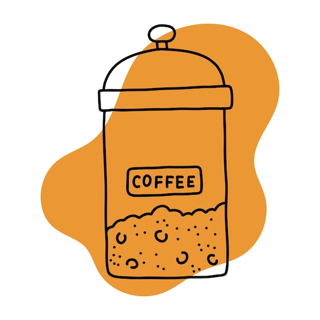 Coffee icon lineart calm simple color vector illustration