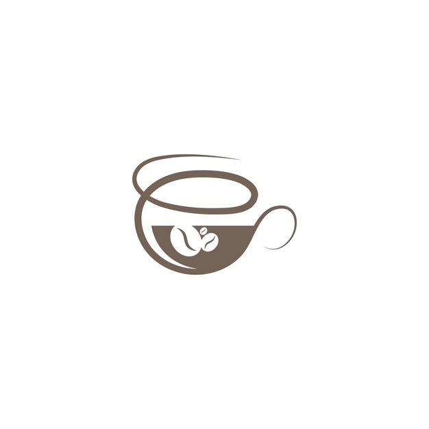 Coffee icon logo design illustration template