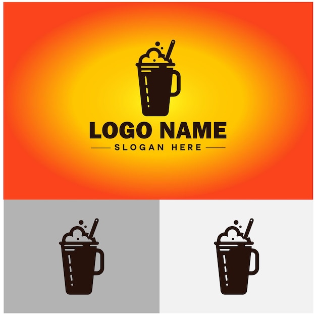 Vector coffee icon logo food drinks restaurant cafe tea coffee cup silhouette vector logo