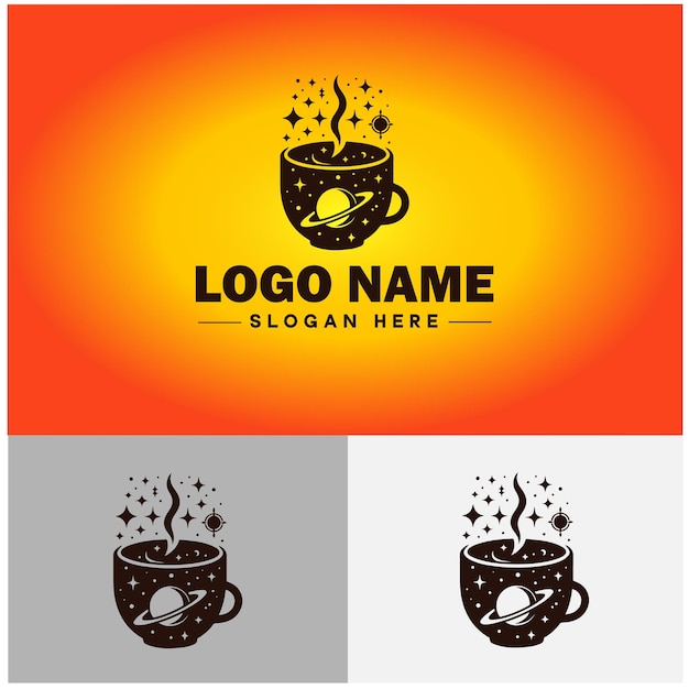 Vettore icona del logo del caffè cibo bevande ristorante caffè tè tazza di caffè silhouette logo vettoriale