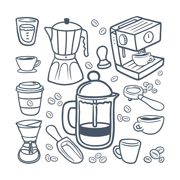 Coffee icon set