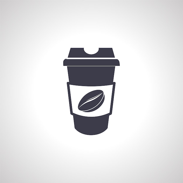 커피 아이콘은 일회용 컵 아이콘에 커피를 가져갑니다.