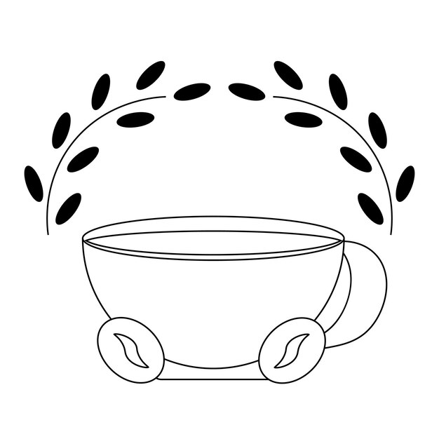 Vettore logo dell'illustrazione del caffè