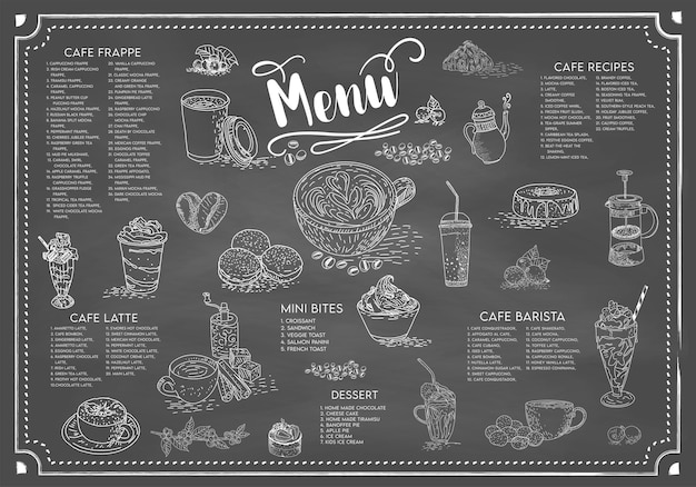 coffee illustration for poster or menu template