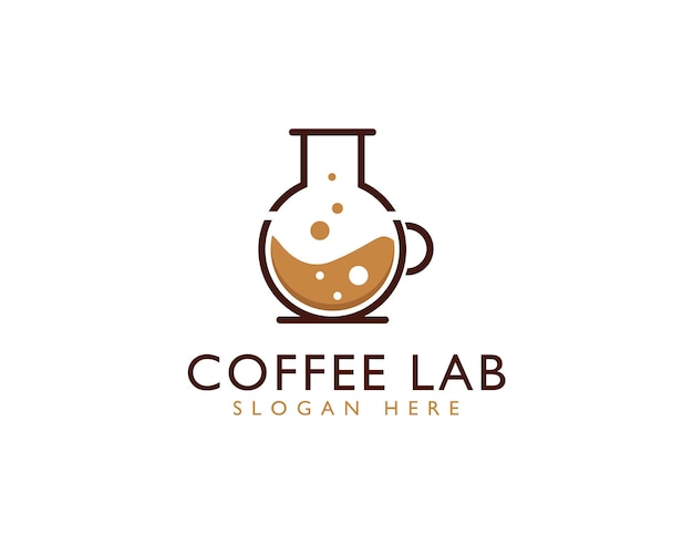Coffee Lab ブランドのモダンなロゴ