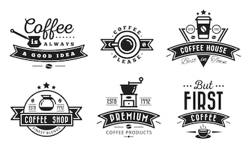 Coffee badges. Cafe logo stamp sticker. Restaurant logotype. Vintage  logotype vector isolated illustration Stock Vector by  ©tartila.stock.gmail.com 223816146