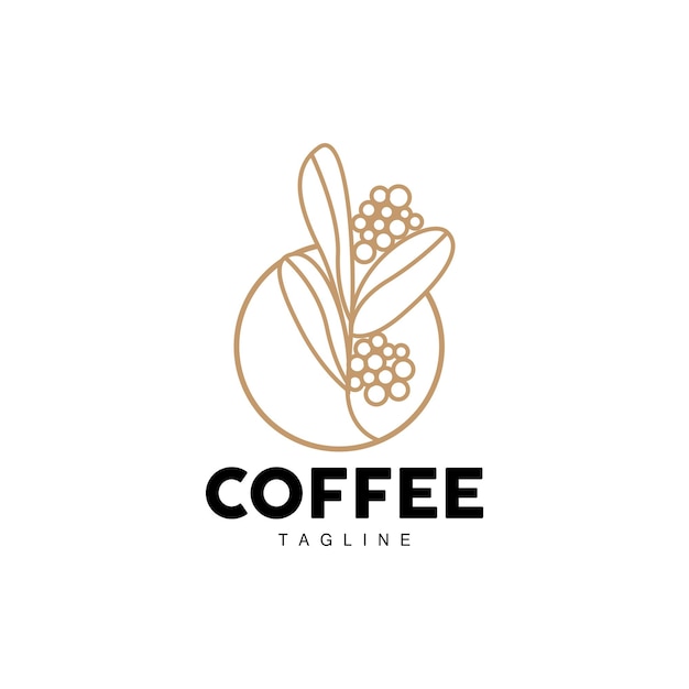 Coffee Logo Coffee Tree Design Cafe Drink Vector Icon Brand Illustration Symbol