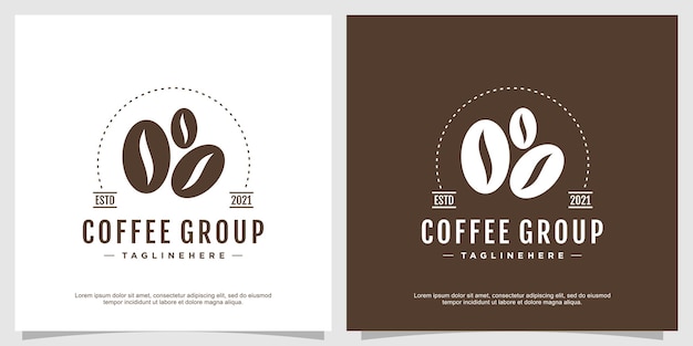 Coffee logo creative design Premium Vector