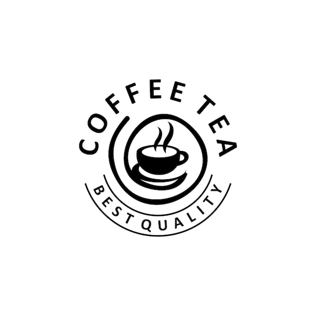 Modello di concetto di design del logo del caffè