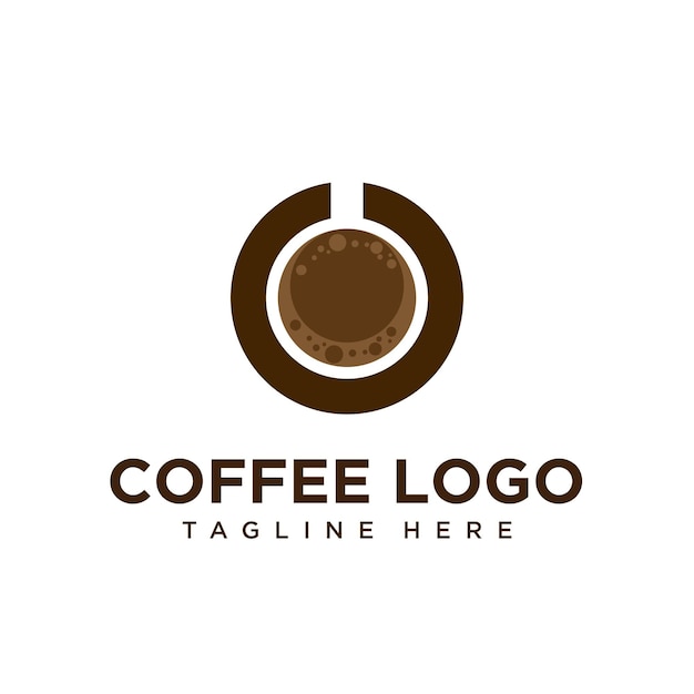 Design del logo del caffè per negozi, caffetterie, ristoranti, etichette e aziende di bar