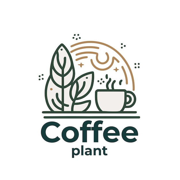 Vector coffee logo design template vector illustration of cafe icon