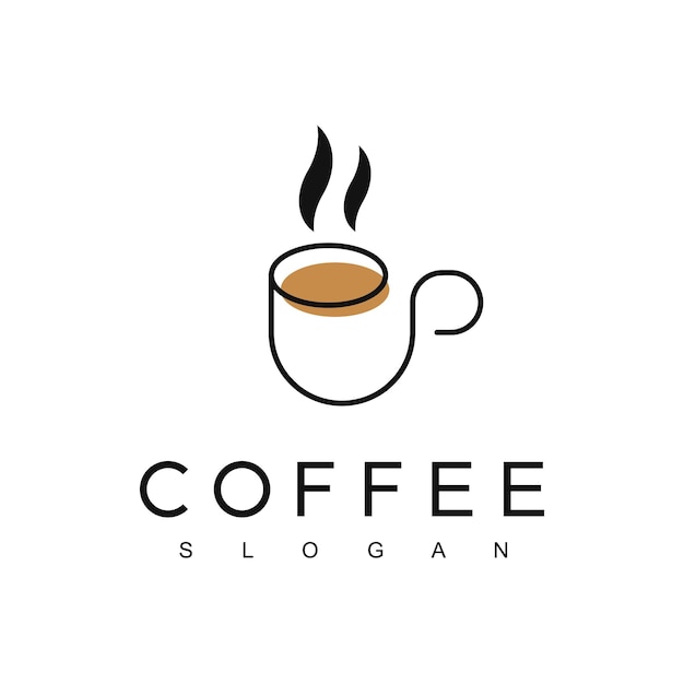 Modello di progettazione del logo del caffè con stile vintage concept per caffetteria e cafe business