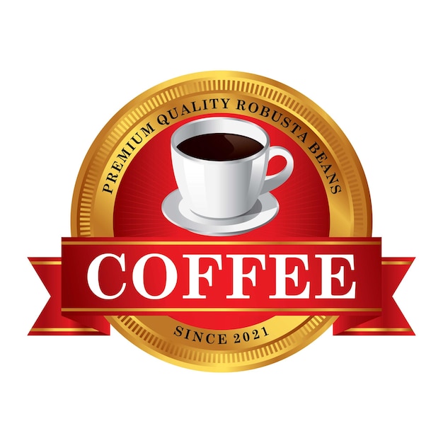 Modello di progettazione del logo del caffè