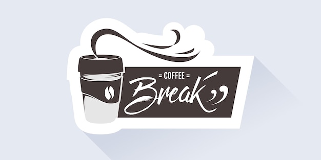 Coffee logo design vector illustration for poster or lifestyle quote